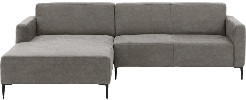 Goossens Key West grijs, micro leer, 2,5-zits, modern design