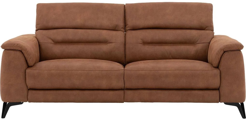 Goossens Excellent Bank Alma cognac, micro leer, 2,5-zits, urban industrieel