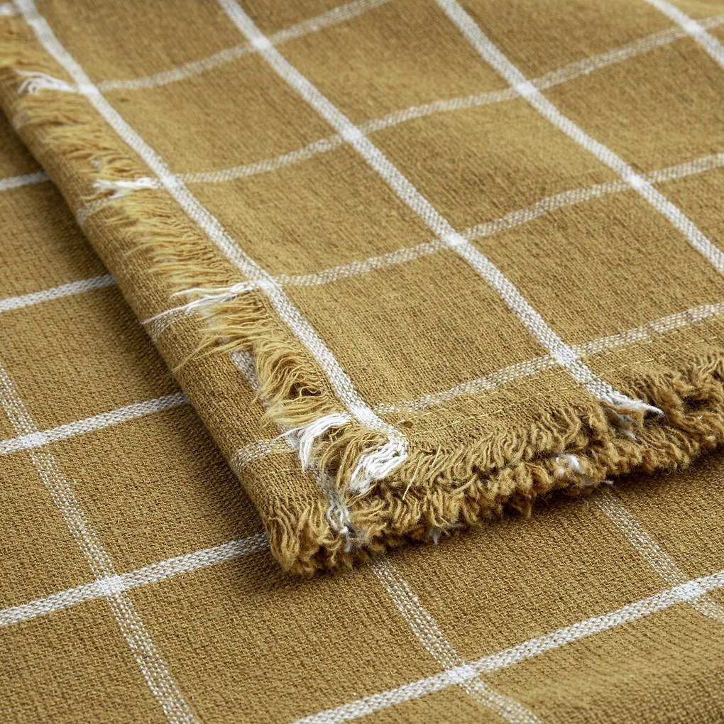 Plaid van geruit katoenlinnen, Lina