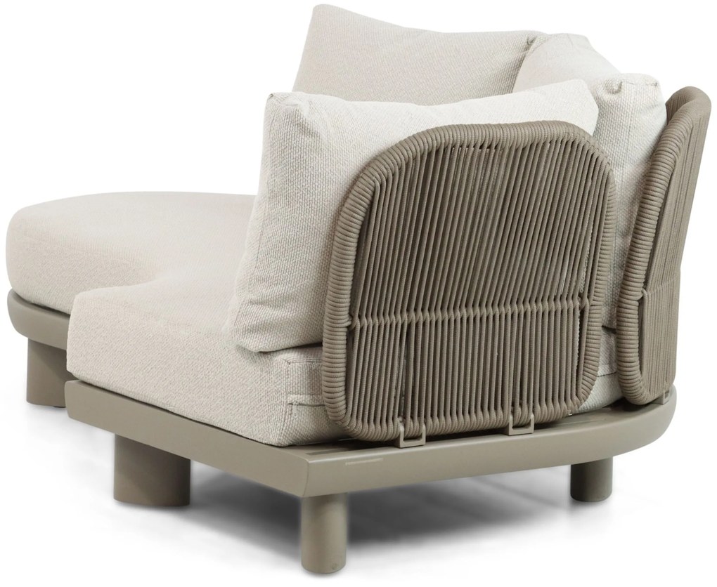Santika Furniture Santika Guss Hoek/sofa Module Rechts Organisch Aluminium/rope Grijs