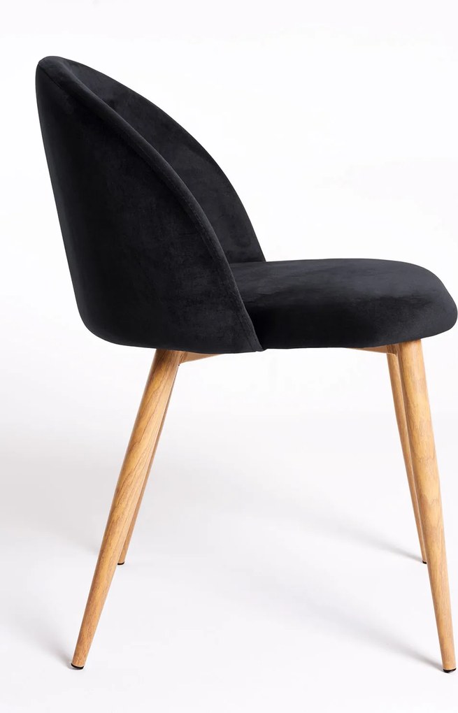 Set 4 Vint Fluwelen Stoelen