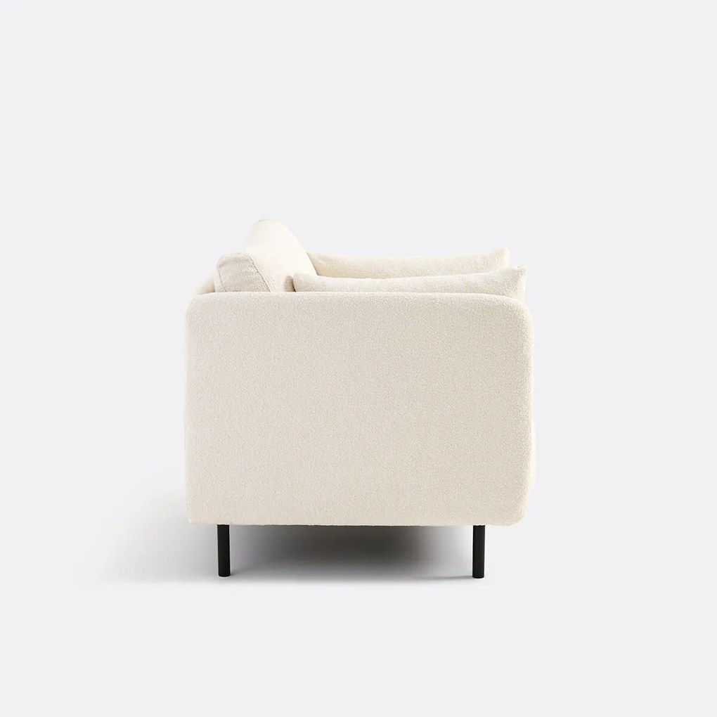 Fauteuil, fijne bouclé stof, VICTOR