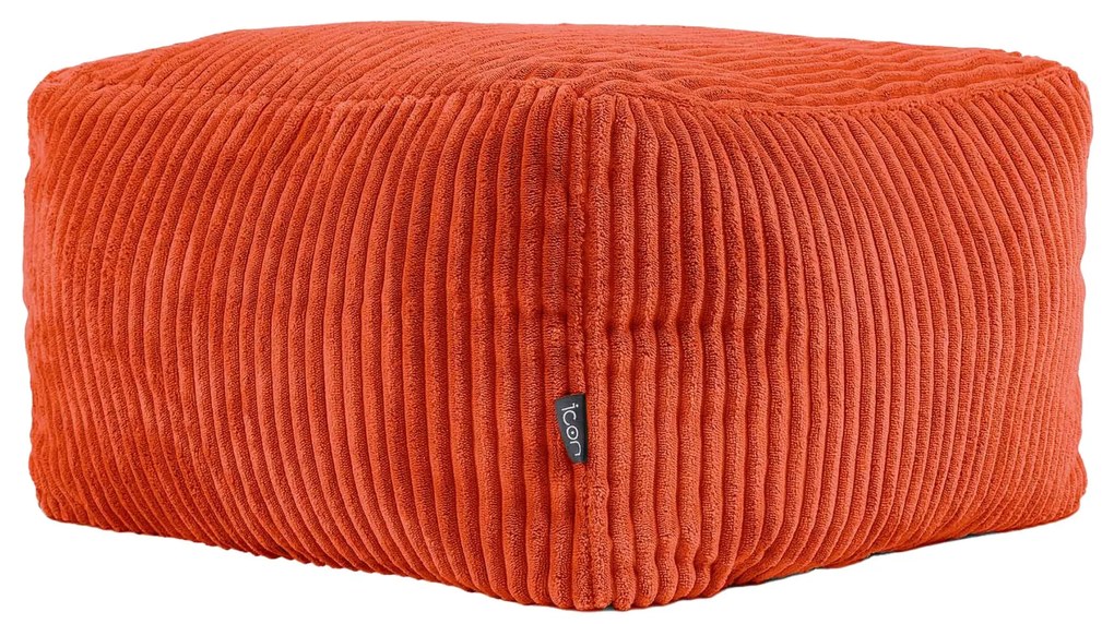 Theo Corduroy Poef - Terracotta