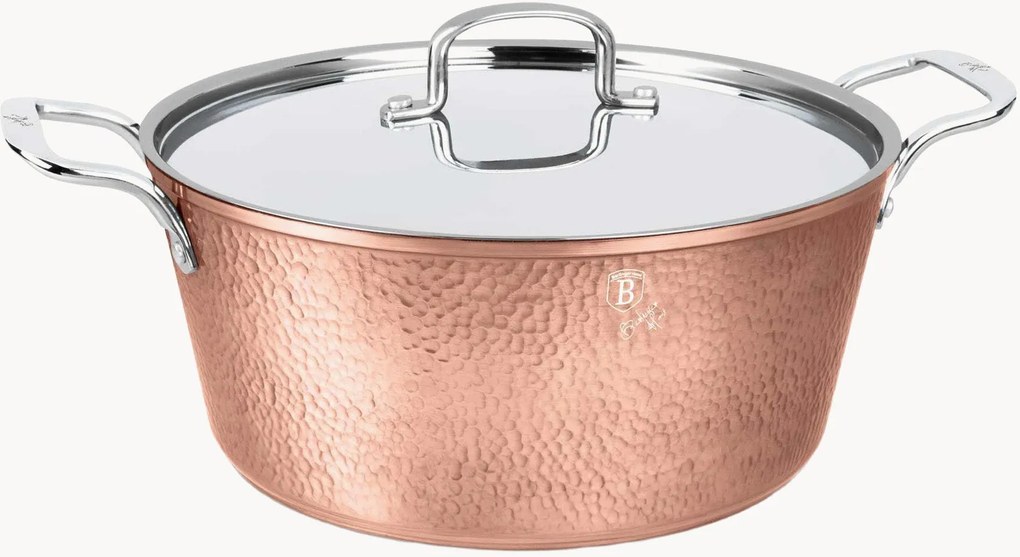 Kookpan Hammered Copper met deksel