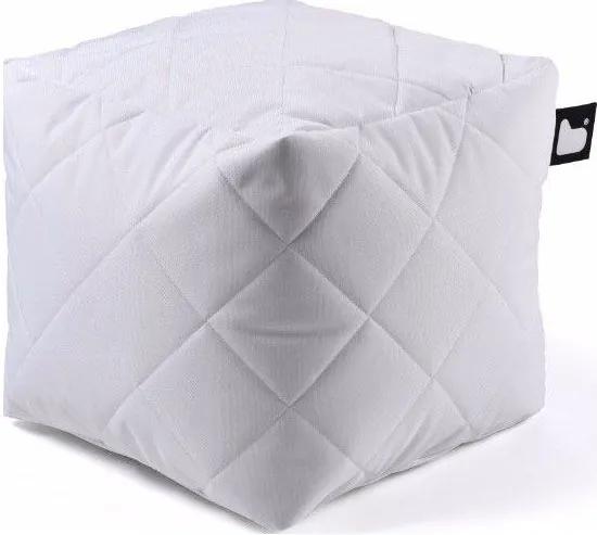 Extreme lounging B-Box Quilted Poef - Wit