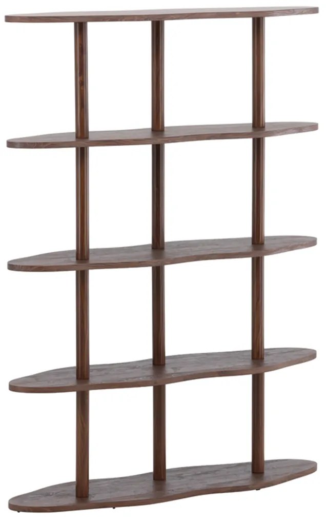 Hoge Golvende Openkast Bruin - 105x30x140cm.