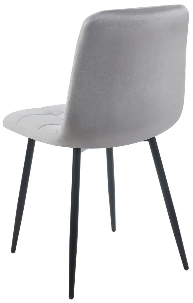 Set 4 Stoelen Stuhl Fluweel