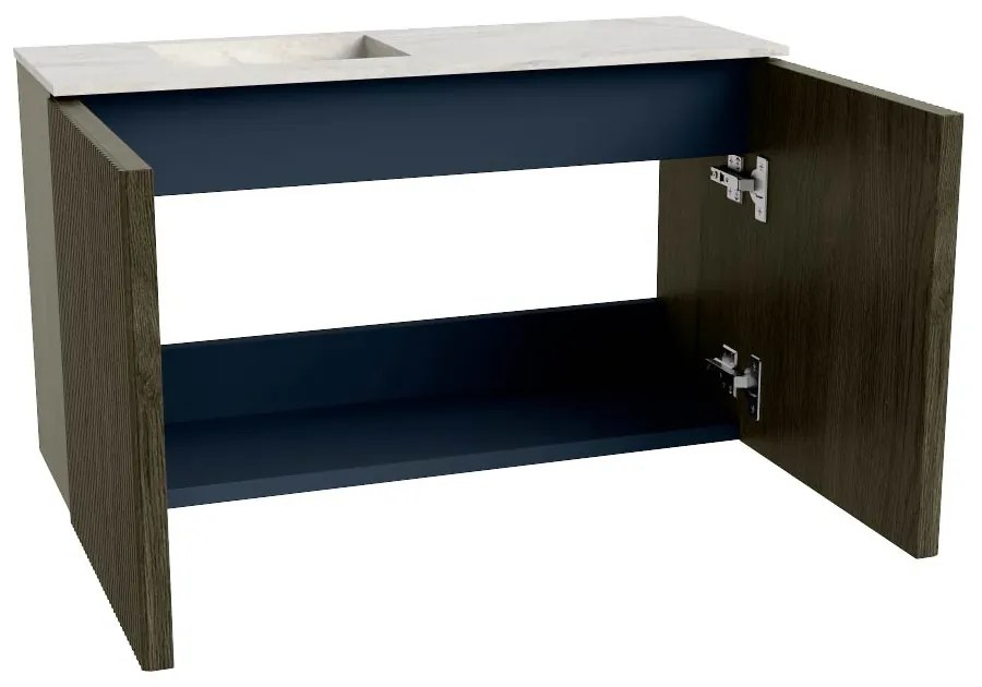 Mondiaz Joya DLux 70cm toiletmeubel shadow met wastafel faye links zonder kraangat ostra