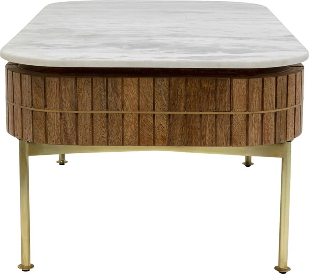 Salontafel Marmer Met Lades - 110 X 60cm.