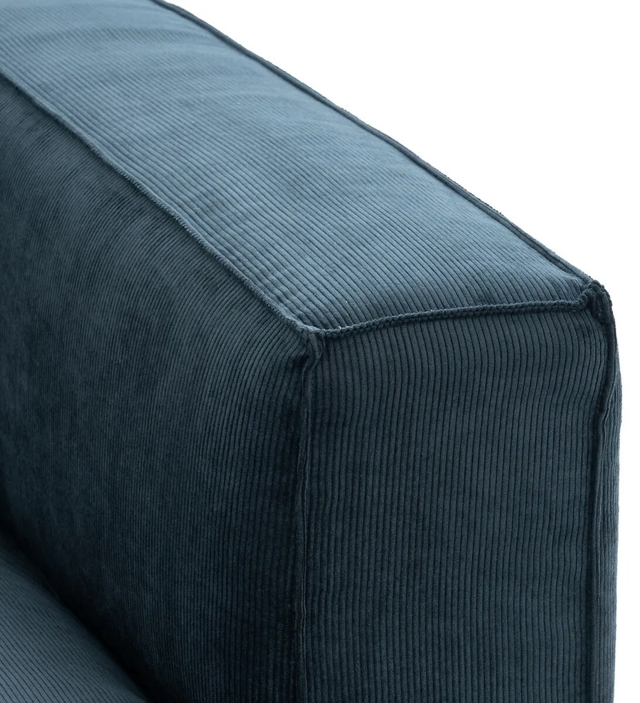 Omvormbare longchair geribd fluweel, Seven