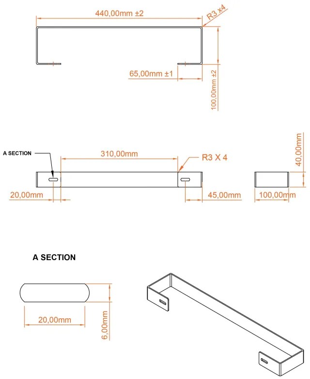 Eastbrook Wingrave handdoekhouder voor paneelradiator 41cm antraciet