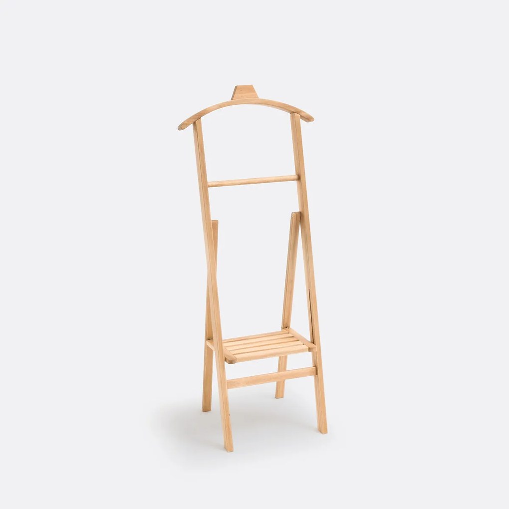 Opplooibare kleerhanger, in acacia, Rinkita