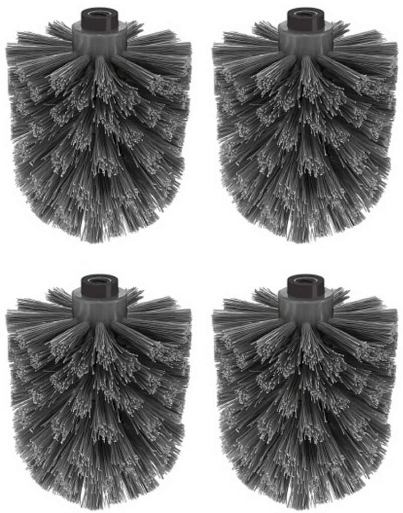 ZACK Alare reserve borstelkop ø8,5cm zwart set van 4 stuks