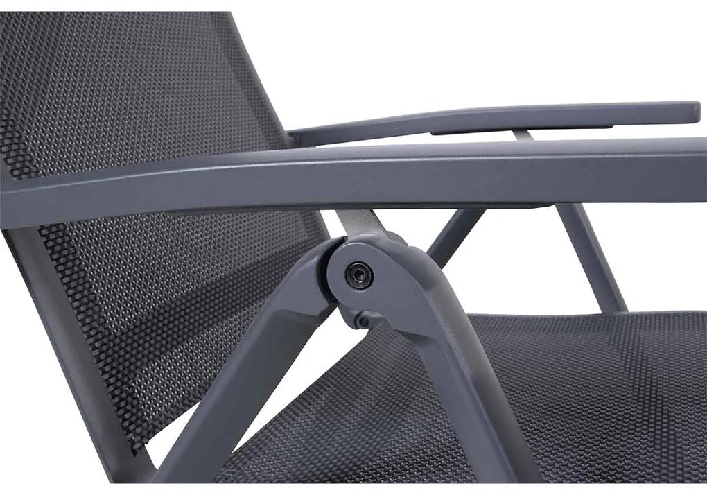 4 Seasons Cadiz tuinstoel verstelbaar - matt carbon