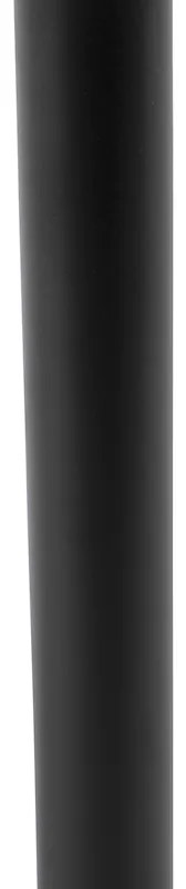 Klassieke tafellamp zwart met zwarte kap 32 cm - Simplo