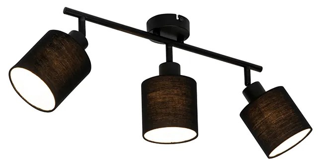 Moderne plafondlamp zwart 3-lichts - Hetta