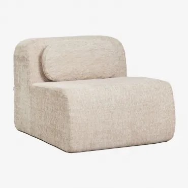 Centrale Module Voor Modulaire Bank In Vacuüm Verpakte Chenille Merida Chenille Dik Tapiocabeige - Sklum