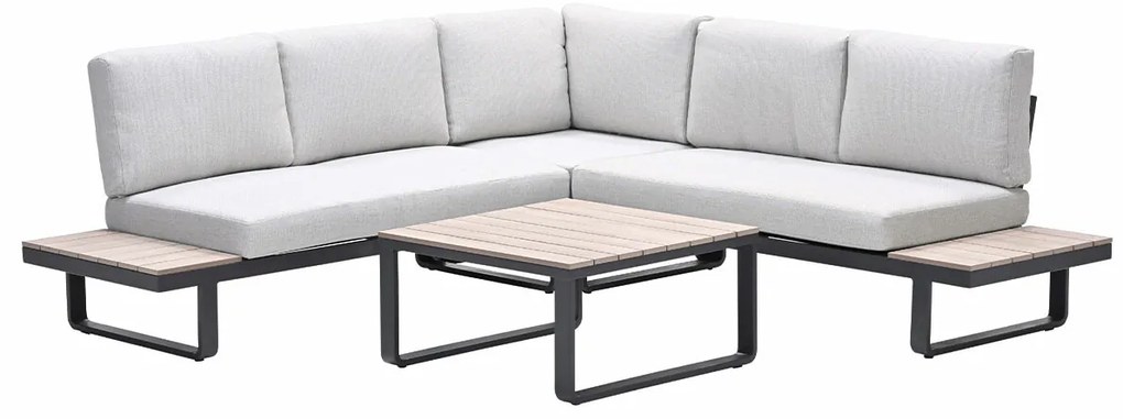 Garden Impressions Diego loungeset 4-delig - donker grijs