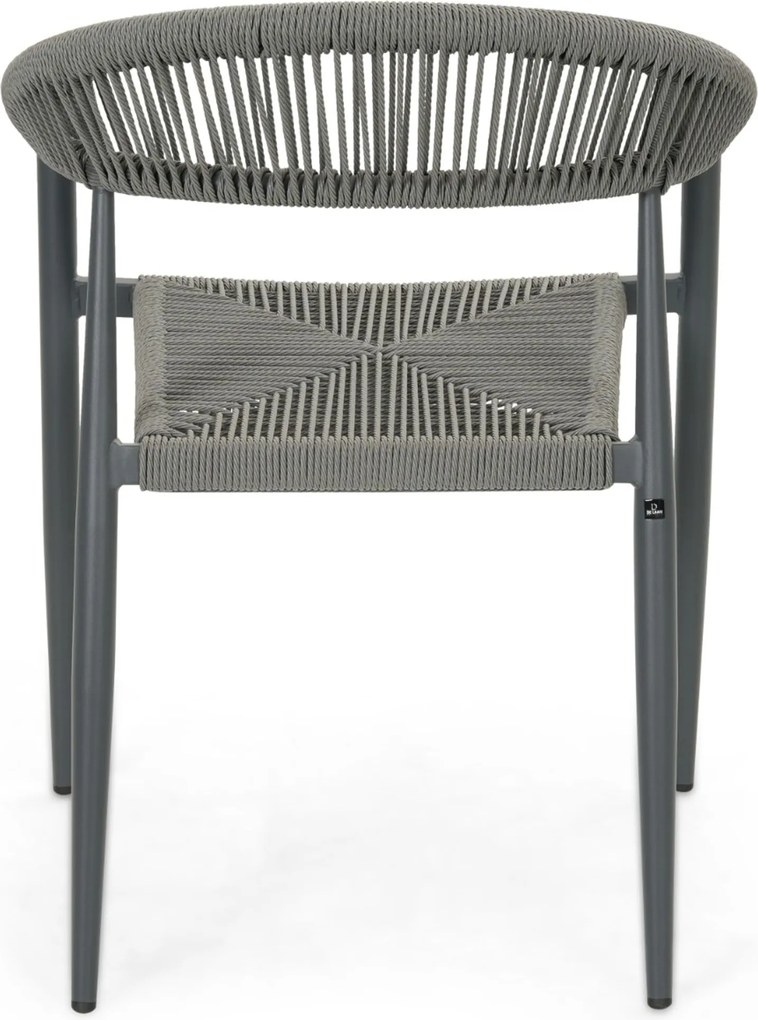 Tuinset Ronde Tuintafel 6 personen 150 cm Rope Grijs  De Laan Projects