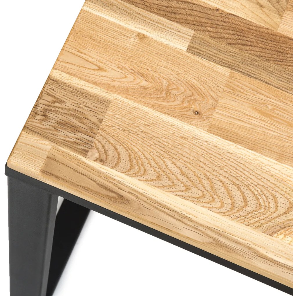 Hoge bartafel, 4-6 personen, eik/staal, Hiba