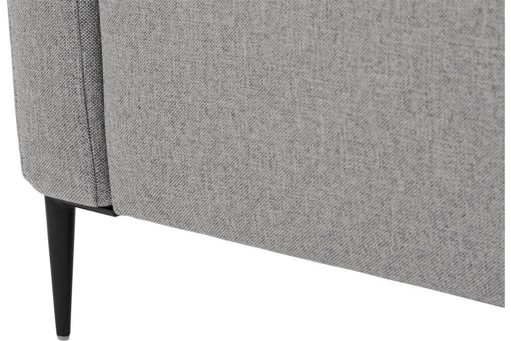 Goossens  Key West lichtgrijs, stof, 2,5-zits, modern design