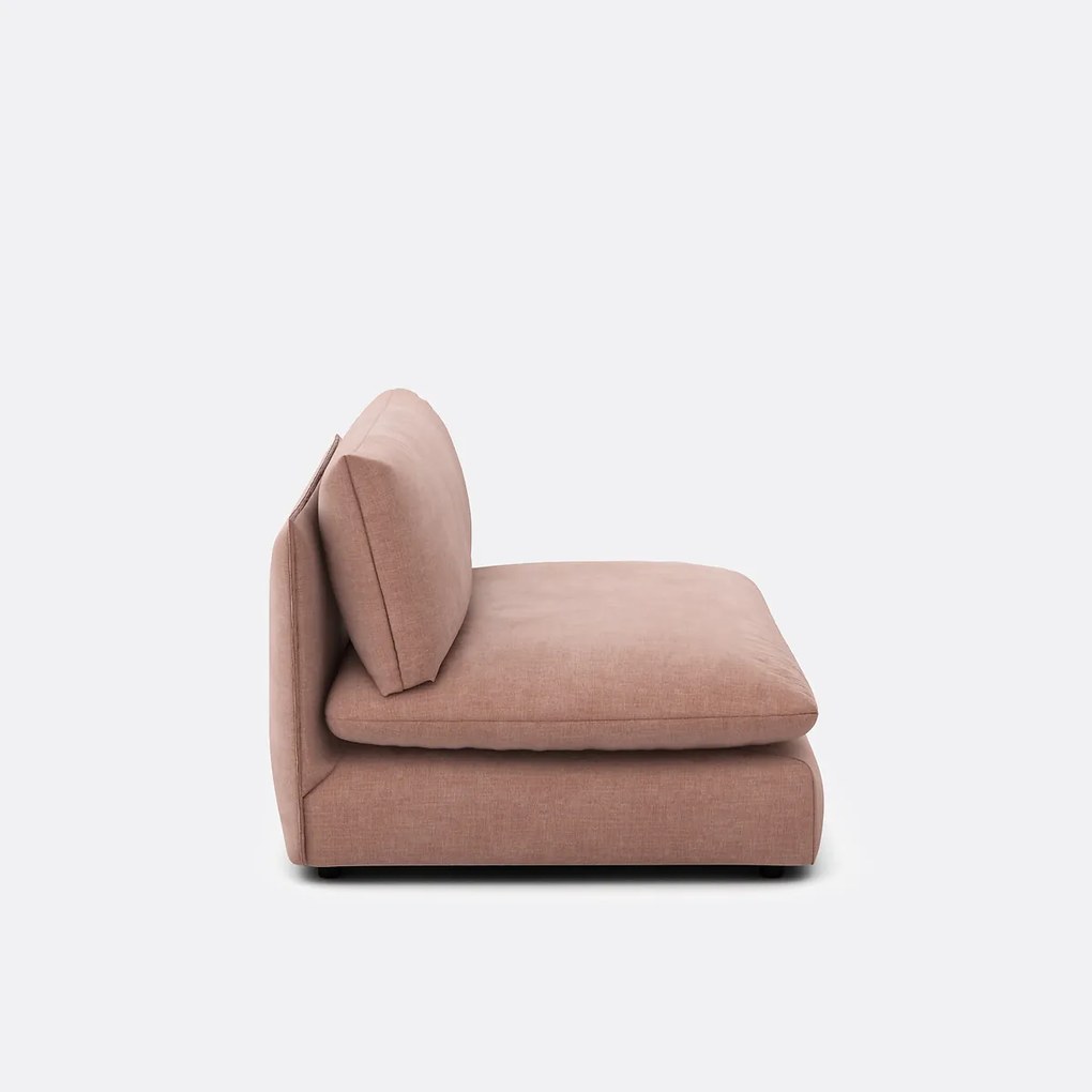 Zitelement voor modulaire sofa, in gestructureerde stof, Malo