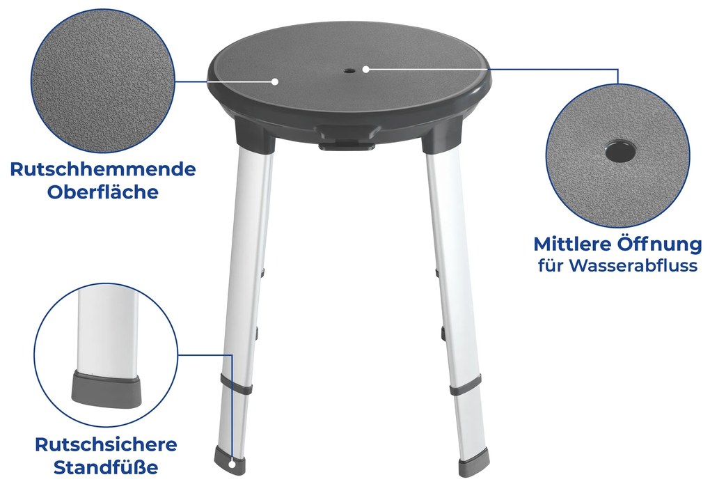 Wenko Secura Premium hygienebadkruk rond