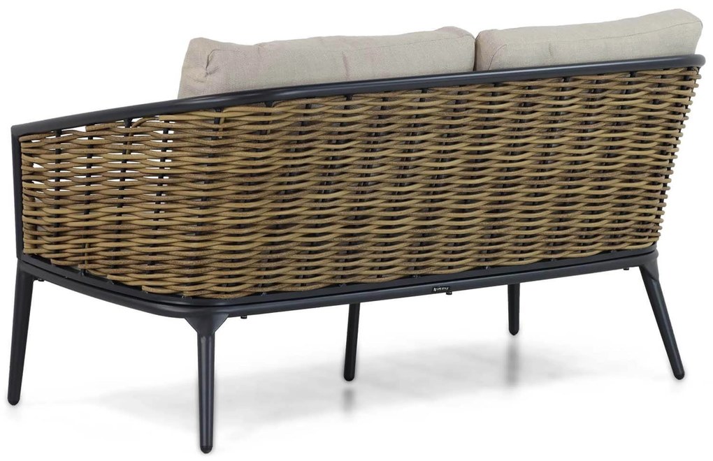 Stoel en Bank Loungeset 4 personen Aluminium/wicker Grijs Lifestyle Garden Furniture Nice