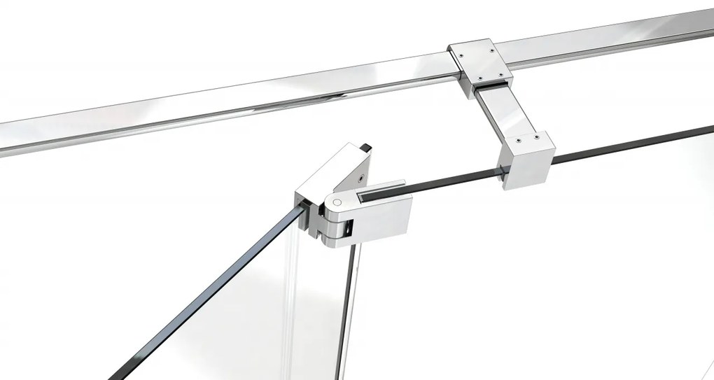 Van Rijn ST08 hoekcabine met draaideur helder glas 110x80cm chroom