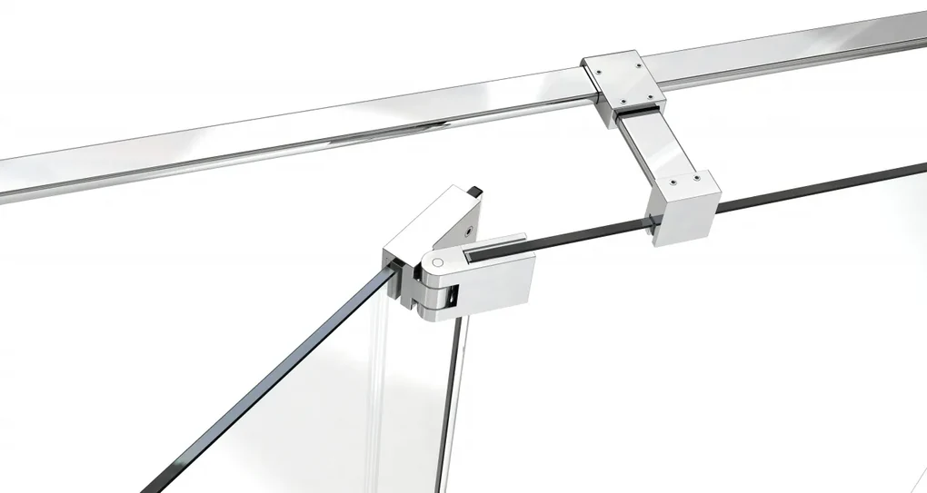 Van Rijn ST08 hoekcabine met draaideur helder glas 90x120cm chroom