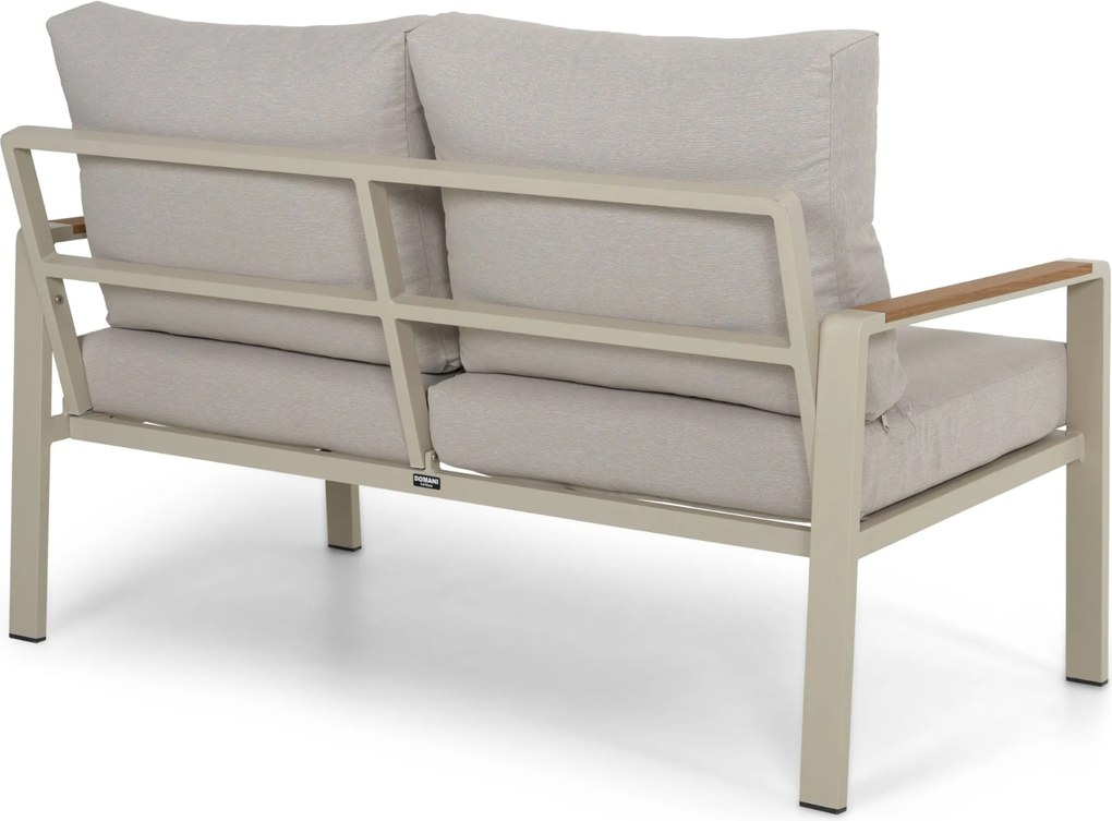 Stoel en Bank Loungeset 4 personen Aluminium Zand/Beige  Domani Furniture Leaf