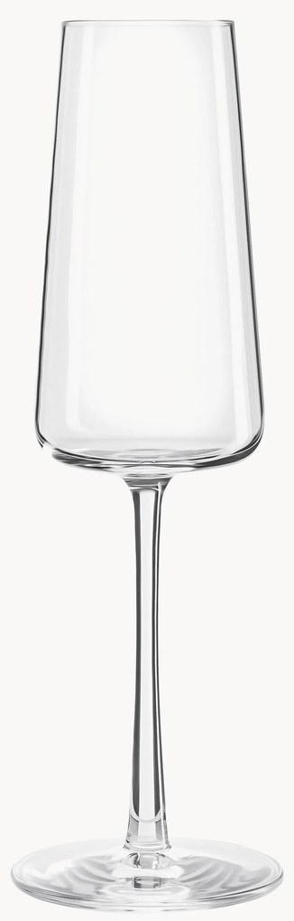 Kristallen champagneglazen Power in kegelvorm, 6-delig