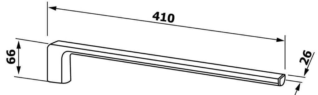 Gedy Pirenei handdoekhouder 41cm zwart mat