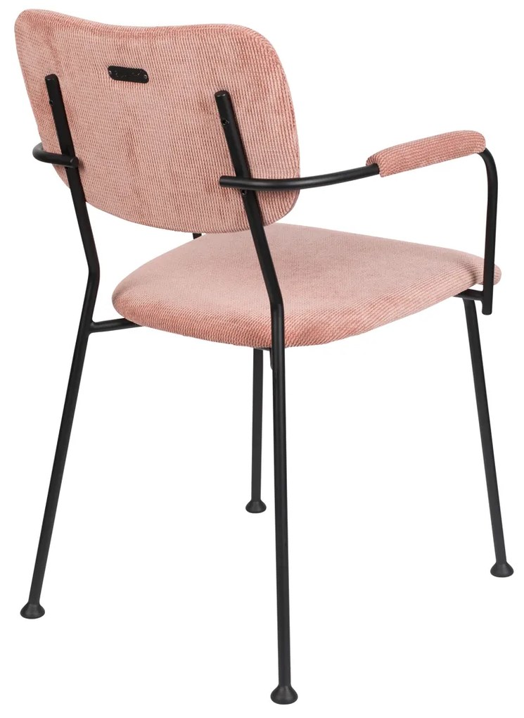 Zuiver Benson Design Armstoel Roze Stof