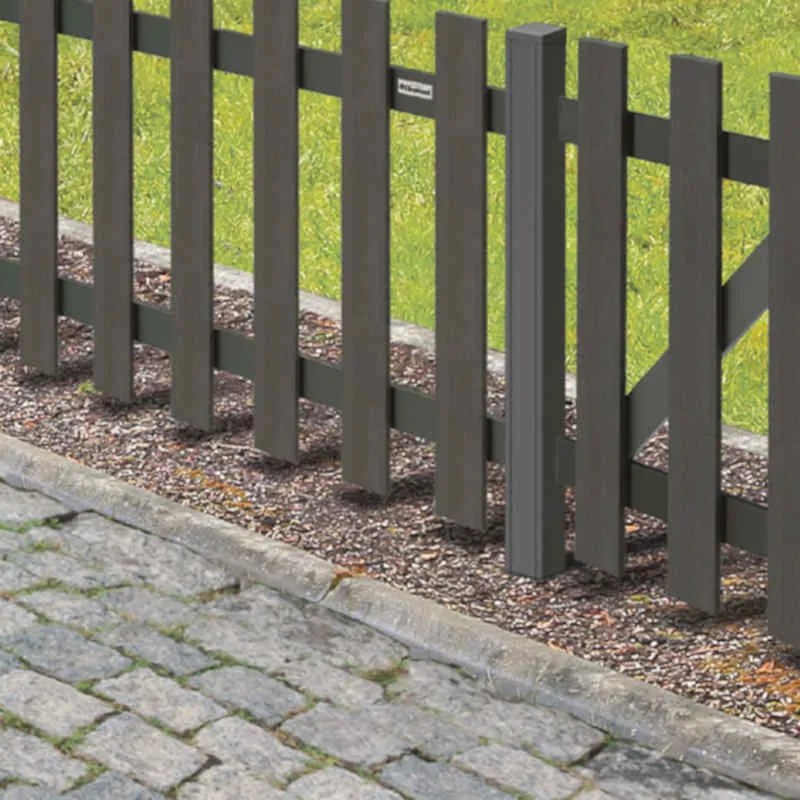 Tuinhek composiet Luxe antraciet met antraciet aluminium gepoedercoat frame (180 x 80 cm)