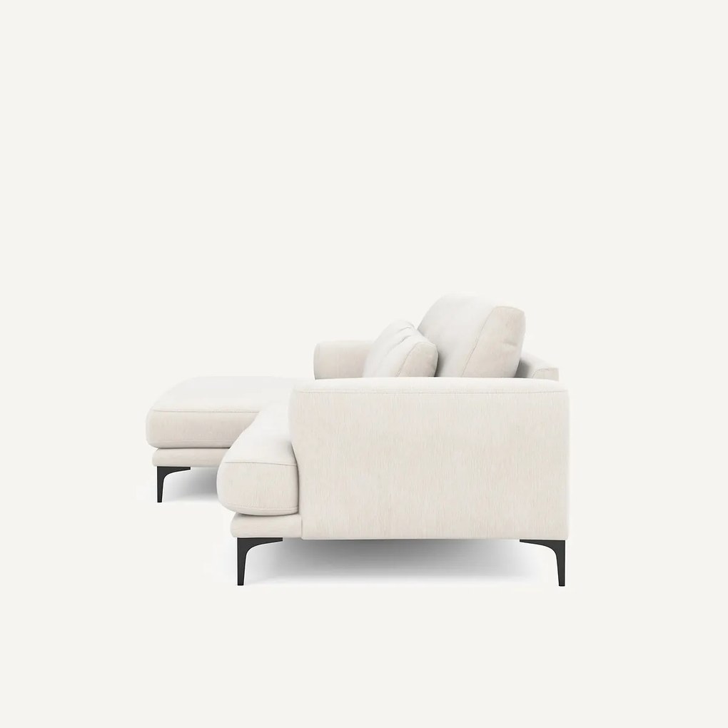 XL hoekbank links in chenille fluweel, MARSILE