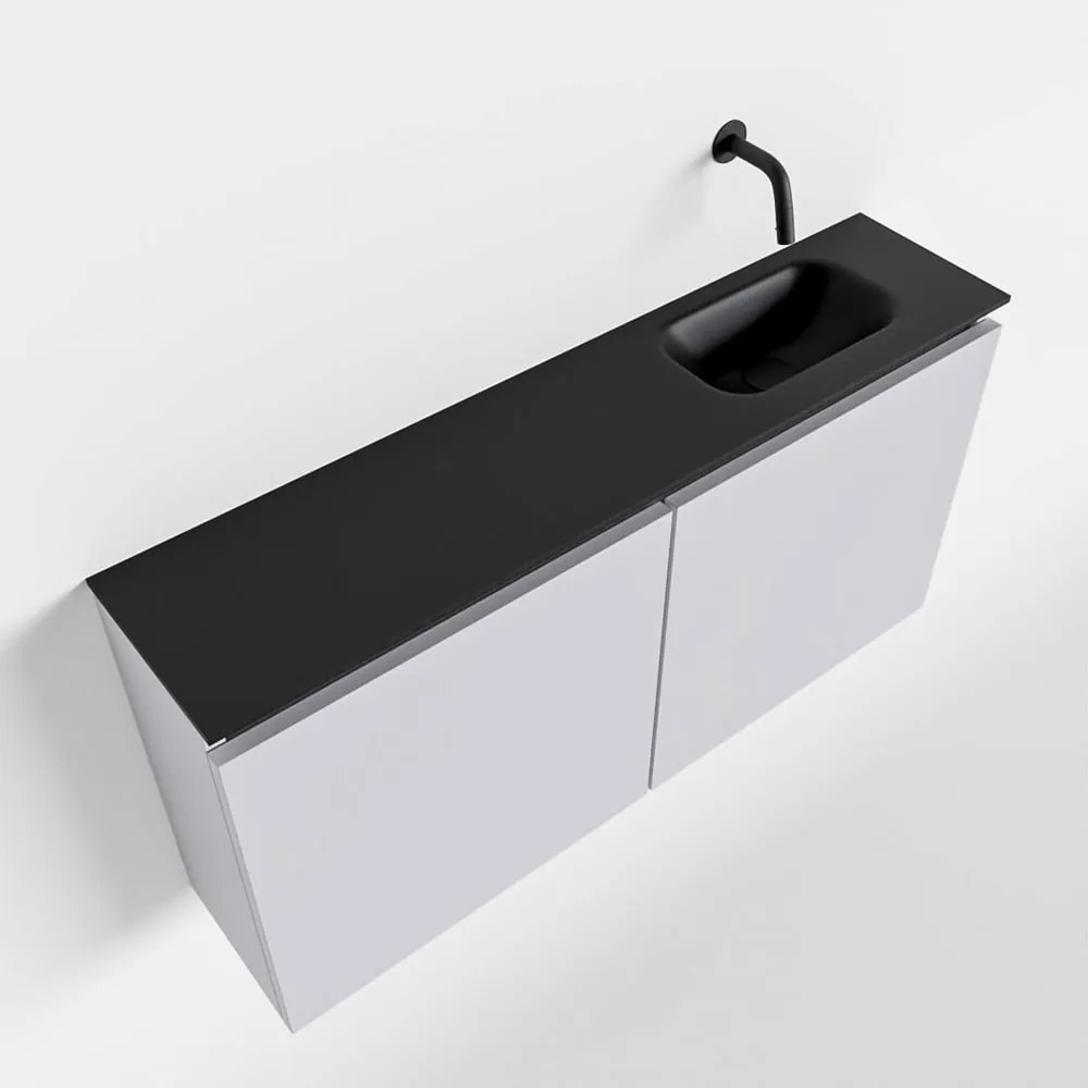 Mondiaz Ture 100cm toiletmeubel cale met wastafel urban rechts geen kraangat