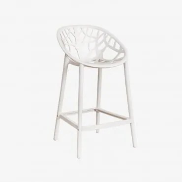 Verpakking Van 4 Ores Polypropyleen Hoge Krukken Gardenia Wit & ↑65 Cm - Sklum