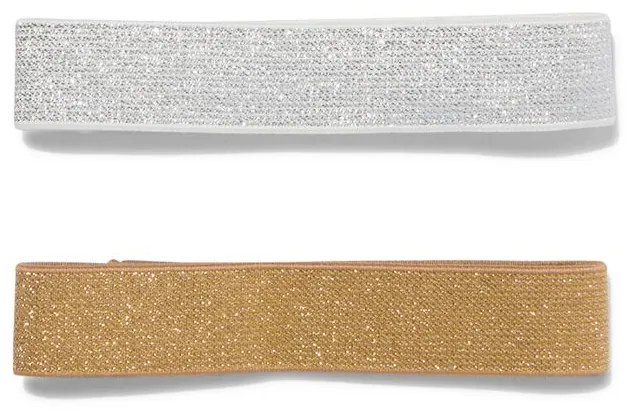 HEMA Elastieken Voor Lunchbox Met Glitters - 2 Stuks (multicolor)