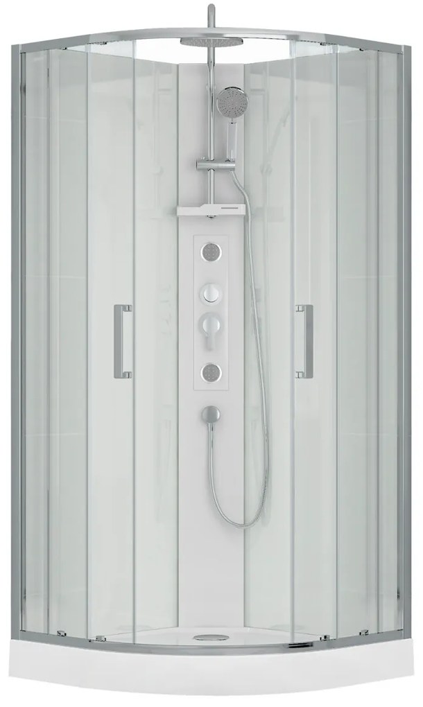 Kerra Wega complete douchecabine met massagejets wit