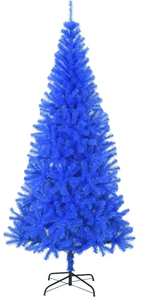 vidaXL Kunstkerstboom met standaard 240 cm PVC blauw