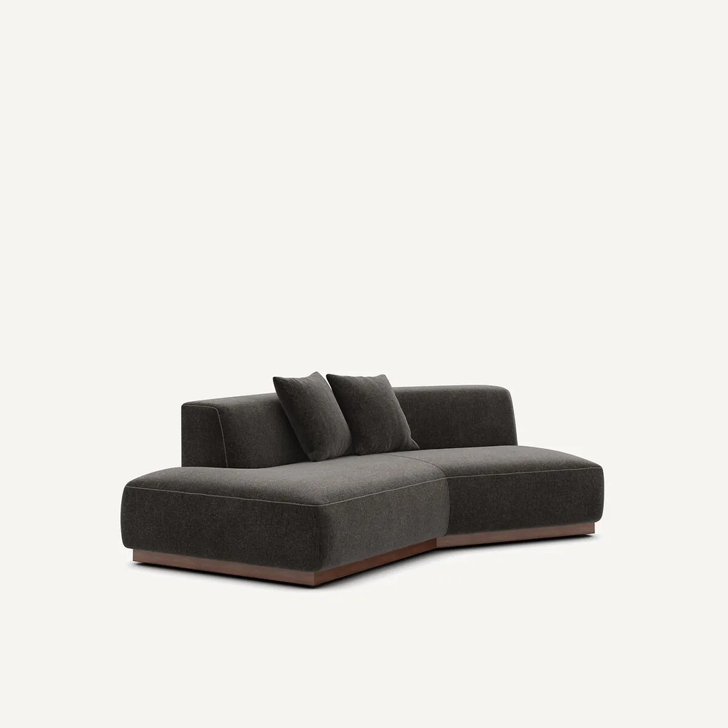 Halve zetel links in chenille fluweel, JACOPO