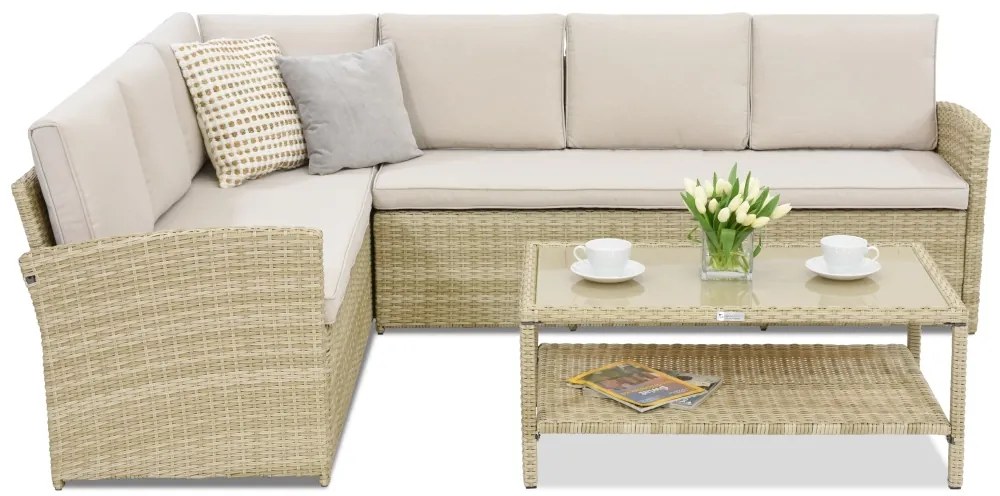 Monaco Hoek Tuinpunt tuinmeubelen beige