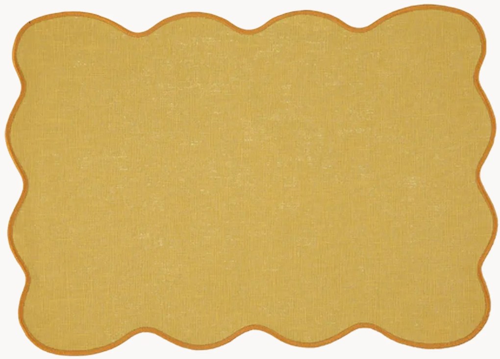 Vlekbestendige placemat Palma met geborduurde rand