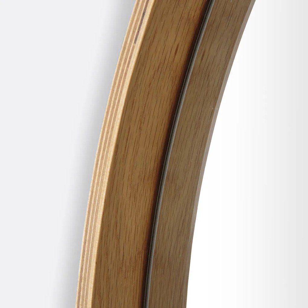 Ronde spiegel met eikenhoutfineer Ø100 cm, Alaria