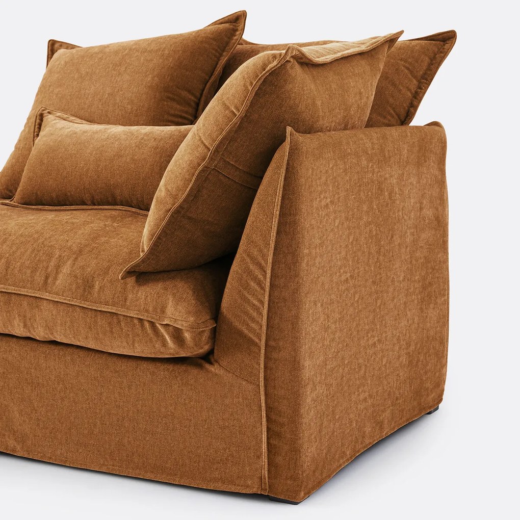 Longchair links, afneembare hoes, in gemêleerd polyester, ODNA