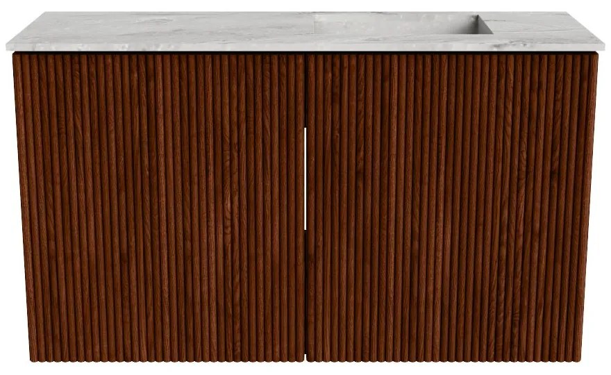 Mondiaz Joya DLux 70cm toiletmeubel ruby met wastafel faye rechts 1 kraangat glace