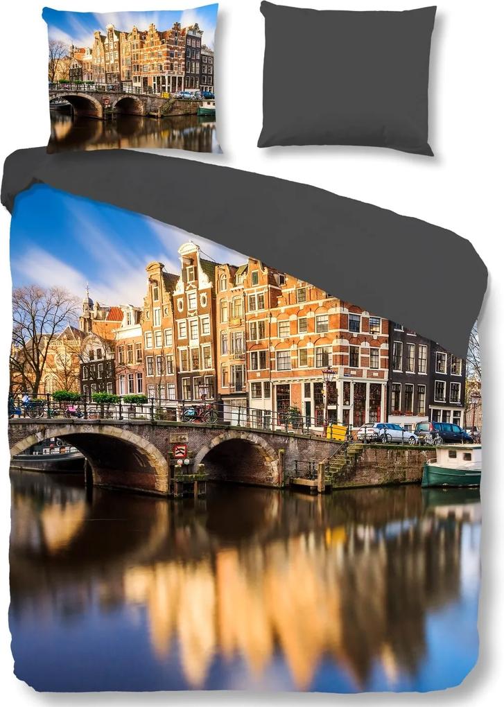 Lits jumeaux dekbedovertrek Amsterdam - 5712-M - multi