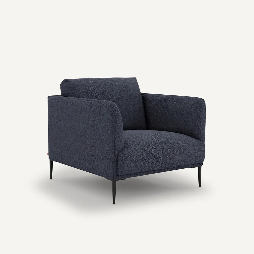 Fauteuil in gemêleerde badstof, Oscar, Emmanuel Gallina