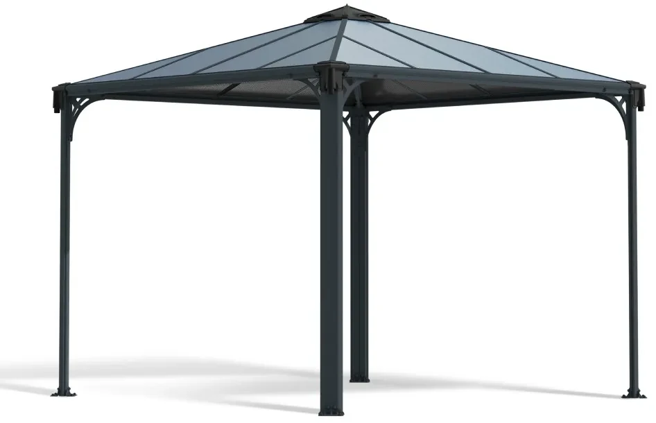Aluminium tuinprieel Palermo Palram - Canopia 3 x 3 m Heat Block antraciet